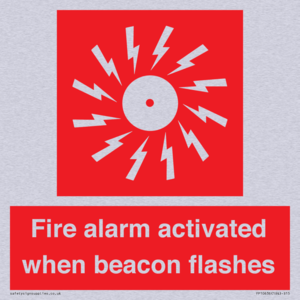 Fire alarm activated when beacon flashes